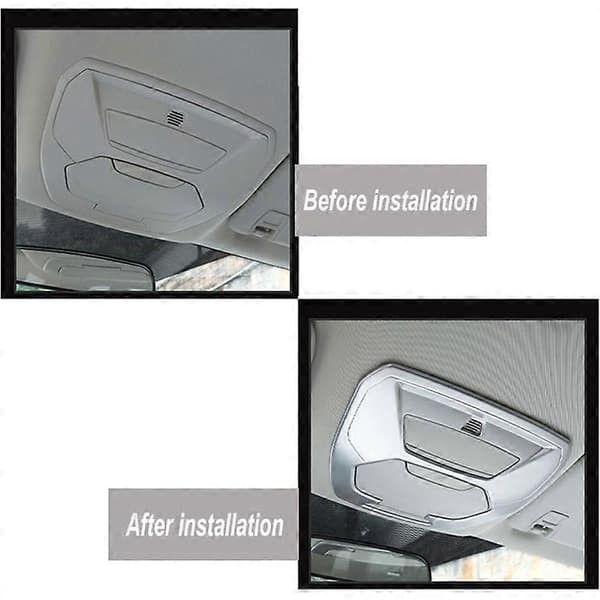 til Escape 2017-2019 Bil Sølv Front Læselampe Panel Cover Trim Dekoration Ramme Tilbehør