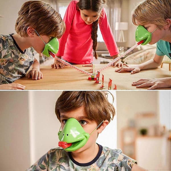 Greedy Chameleon Multiplayer Brætspil - Tungeudkastkort, Eksotisk Skrivebordslegetøj