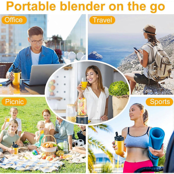 400ml Mini Juice Blender, Portabel Blender Kopp Sex Blads Juice Mixer Blender