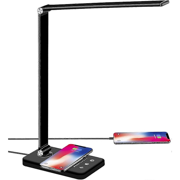 LED Ögonskydd Sänglampa, Trådlös Laddning Och USB-Anslutning