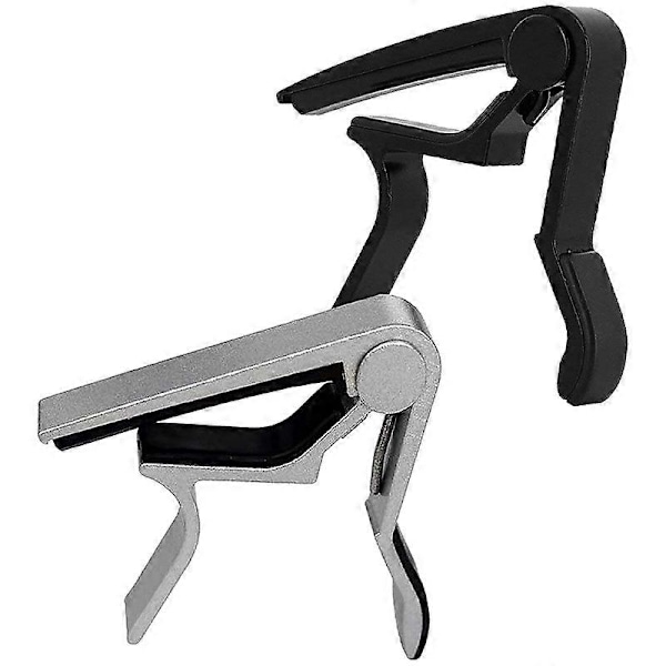 2 Capo Gitarr Triggers för Akustisk, Elgitarr, Ukulele, Banjo, Folkgitarr, Instrument för E