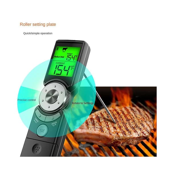 BBQ matlaging mattermometer Foldable BBQ ovn kjøtt matlaging grill termometer med timer temperatur alarm for matlaging