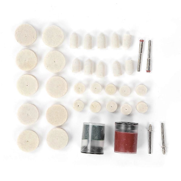 36 st Ullfilt Slip Polerskivor Pads Kit Ull Poleringstillbehör YEMAA