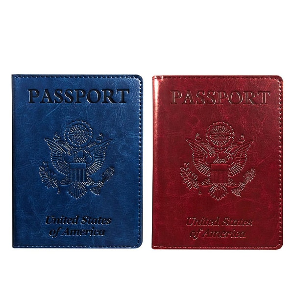 Passport Cover Holder Rejsebeskytter med gennemsigtig lomme Multikortslot Pu