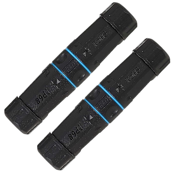2 kpl Suojattu RJ45-liitin Vedenpitävä Ip68 Cat5/5e/6 8p8c Ethernet Lan -kytkin Naaras-Naaras