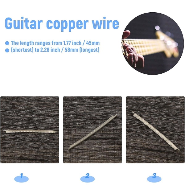 24 stk Elektrisk gitar Fret Wire Fretwire Sett 2,2Mm