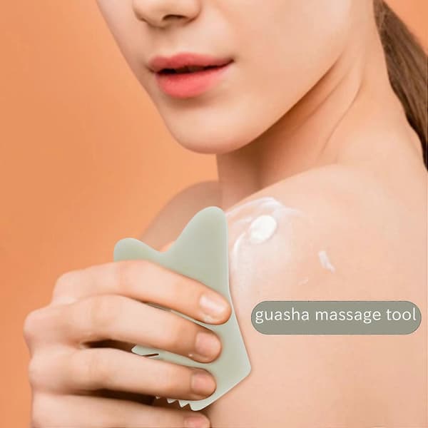 Jade Guasha Kam, Spa Akupunktur Stimuleringspunkter Ansikt Armer