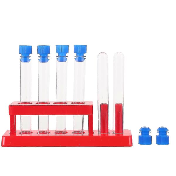 1 Set Plast Provrör Pipetter Med Lock Provrörsställ Kit Barn Provrörsset