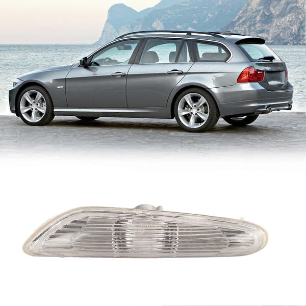 Sidemarkerlys LED Blinklyslampe Montering Erstatning for 1-serie E82 Coupe Facelift Høyre 63137253326