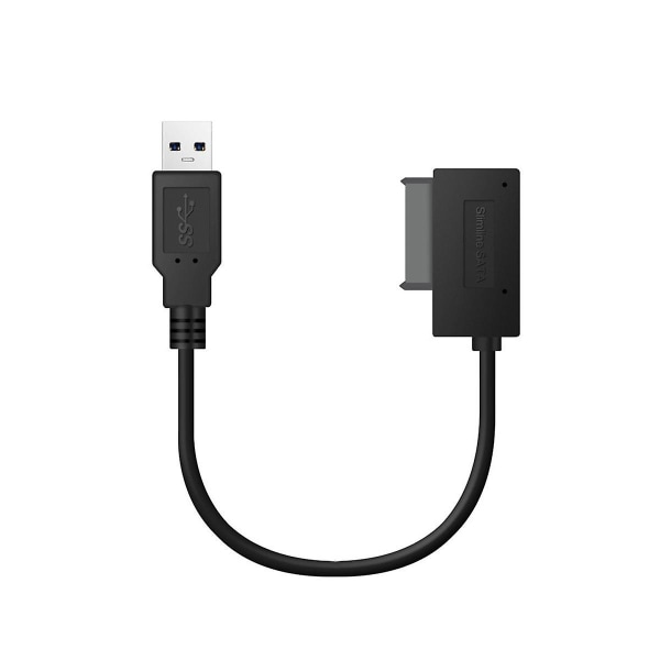 SATA til USB 3.0 7+6pin 13pin Konverteringskabel Rask Datatransfer for Bærbar Optisk Stasjon CD/DVD Sl