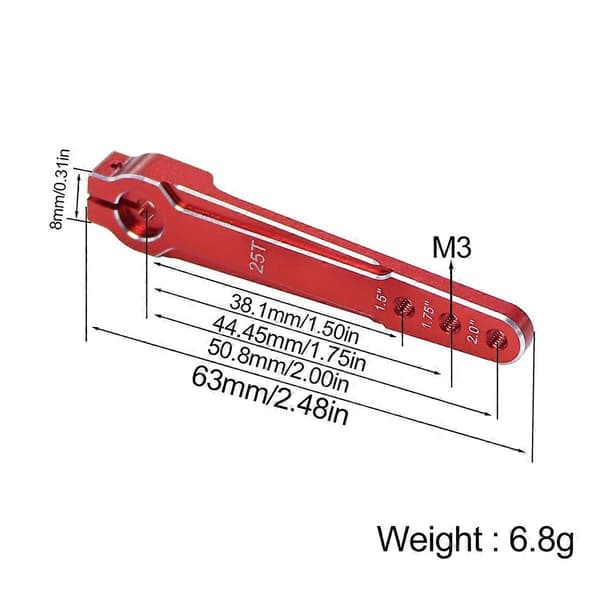 Vipparm 25t Flygplansmodell Fjärrkontroll Flygplans Servoarm