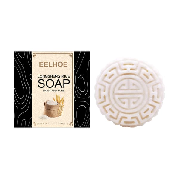 2 stk. EELHOE Longsheng Ris Shampoo Bar - Beroliger hovedbunden, renser og blødgør håret. Håndlavet sæbe med Longsheng ris. 2Pcs