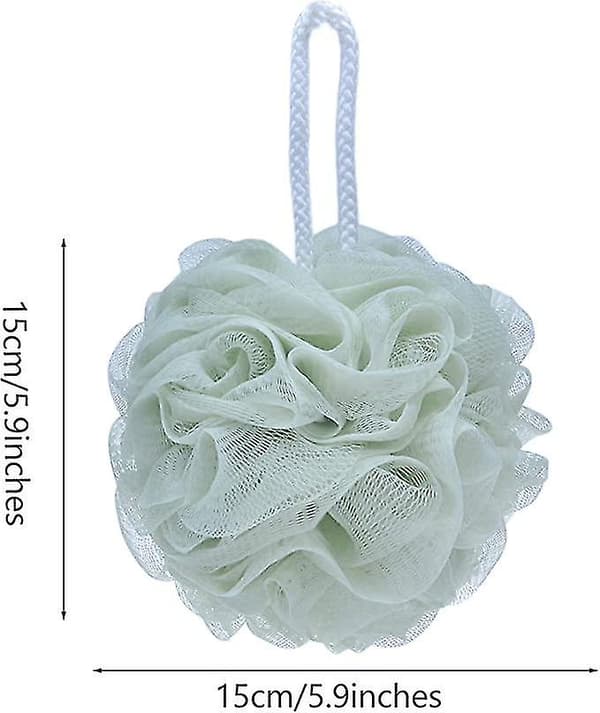Mesh Pouf Badesvamp Eksfolierende Brusebold Pom Pom Rengøringstilbehør