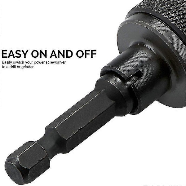 4 st Borrchuck Snabbväxlingsadapter Mini 3-back Borrchuck Skruvmejseladapter Elektrisk Borr Con