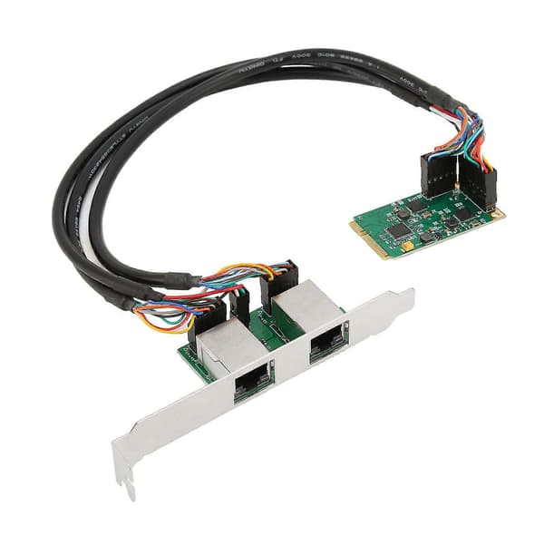Mini PCIE Gigabit Ethernet Kort 10 100 1000Mbps Driverfri RJ45 Interface 2 Port RTL8111H Chip Gigabit Internetkort til PC