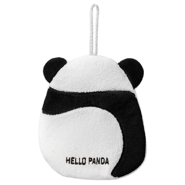Panda Håndklæde med hængende håndklæde Superabsorberende Coral Fleece Køkken Badeværelse Børne Rengøring