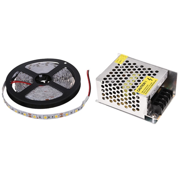 5m 300 Varmt Hvid Led 5050 Smd Lysbånd 12v Dc Hjem Klub Med 36w Driver Strømforsyning Trans