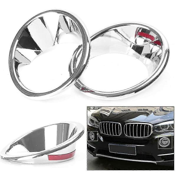 2 st Förkromade Dimljus Lamp Skydd Trim För-bmw X5 F15 2014-2018