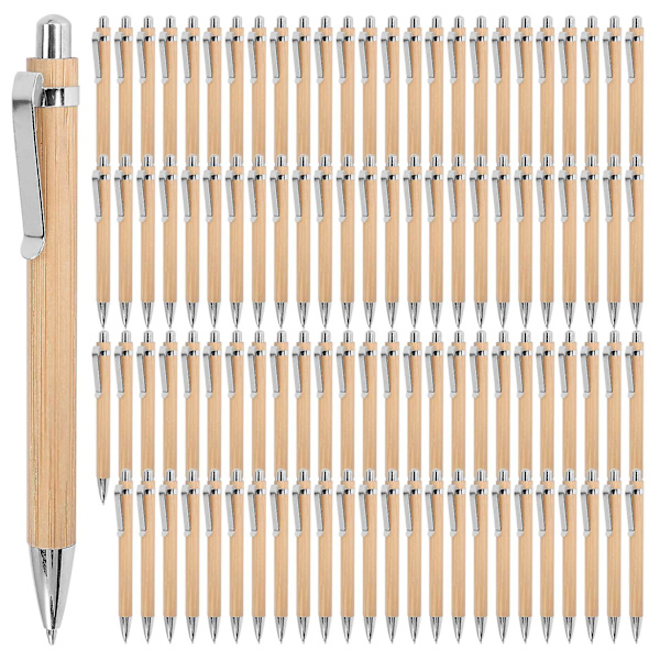 100 kpl/erä Bambu kuulakärkikynä Stylus kosketuskynä Toimisto- ja kouluvälineet Kynät ja kirjoitustarvikkeet Lahjat - sininen muste