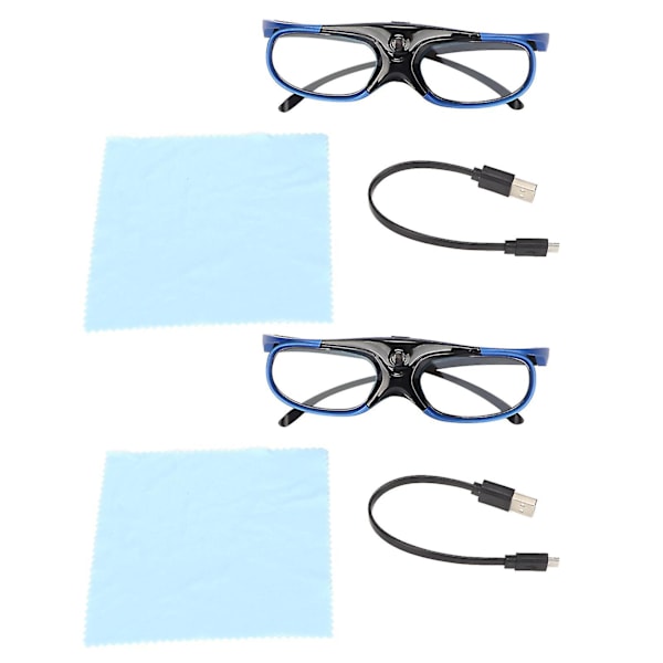 Oppladbare 3D Active Shutter-briller for DLP Link 3D-projektorer