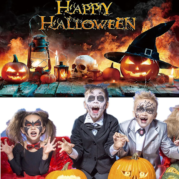 Läskig Halloween-festbanderoll – Extra stor tygbakgrund