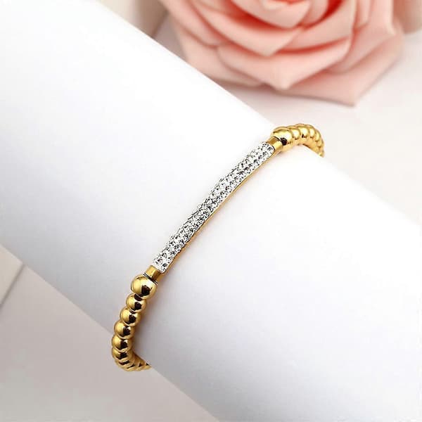 Klassisk Perlearmbånd Zirkon Rhinestone Armring Stræk Kæder Til Kvinder