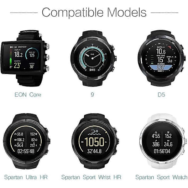 Lader Egnet For Suunto 9, D5, Spartan Ultra Hr, Spartan Sport Wrist Hr, Eon Core - Magnetisk USB Ladekabel 100cm - Smartklokke Erstatning