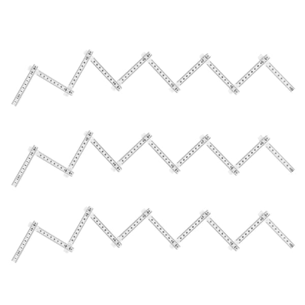 3 stk. sammenleggbare linjaler DIY Multi Angle Linjal Lineær Måling kompatibel med Snekring Flislegging-YM