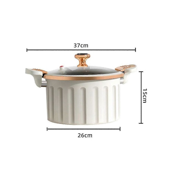 Romersk Gryta Mikrotryckskokare Non-stick Soppgryta Induktionshäll Universal Binaural Högvärdig Mikrotryckskokare Matlagningsgryta med Stor Kapacitet