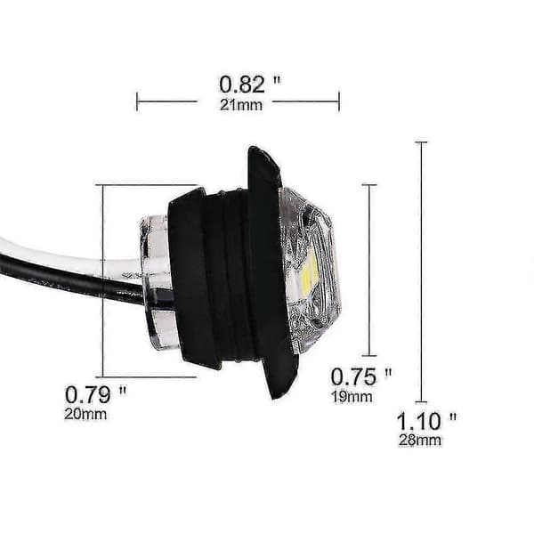 10 stk. Universal Sidemarkeringsindikator LED-lys Tilhenger Lastebil Baklys Bullet Lys Lastebil Klaring