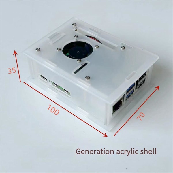 För 5:e generationens skal utan kylfläkt, akryltransparent skyddande skalbox utan kylning