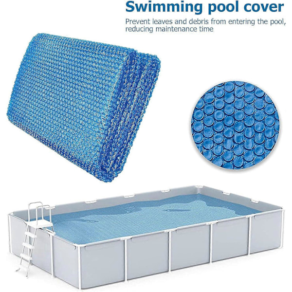 Rektangulär Poolmatta, Värmeisolerande Film för Poolskydd, Bubbelpolyeten Skydd