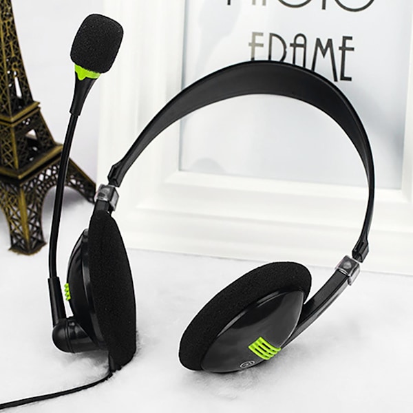 SY440 Telefonheadset Förlustfri Brusreducering Andningsbar USB 3.5mm MIC Lång Kabel Call Center Hörlurar för Lastbilschaufför Kontor