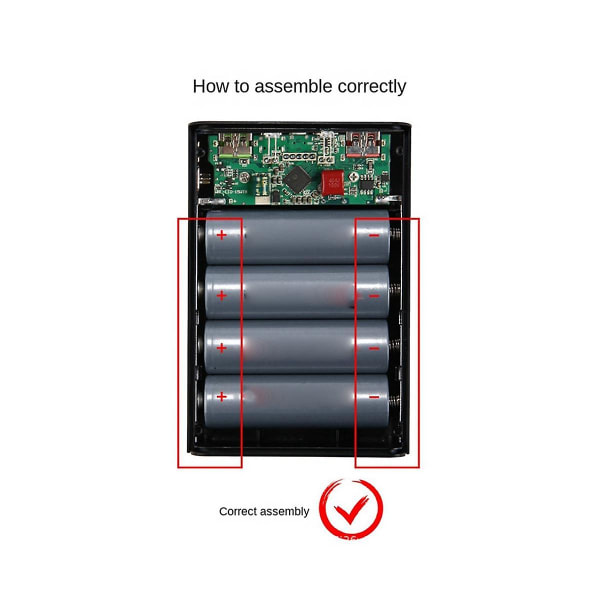 Löstagbar mobil power 4 21700 batterier 22,5w Snabbladdning Trådlös laddning Batterilåda