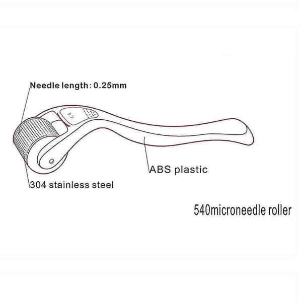 Skjegg- og hårvekst Derma Roller - Steril Titanium Derma Roller