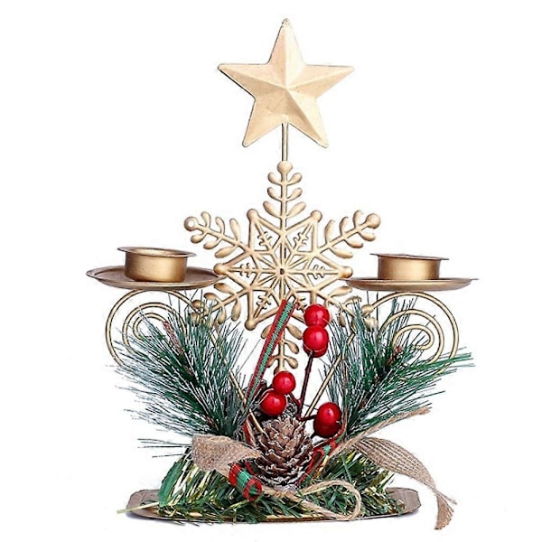 Lysestake dekorasjon for juleborddekorasjon