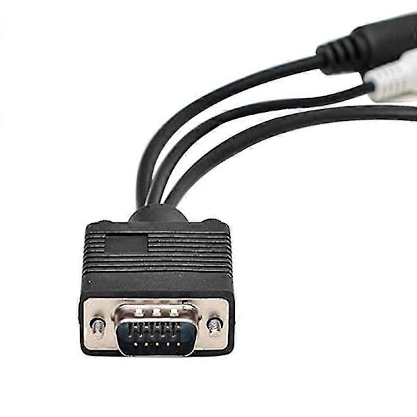 VGA till S-video 3 RCA Komposit AV TV Ut Adapter Konverter Kabel För PC Laptop