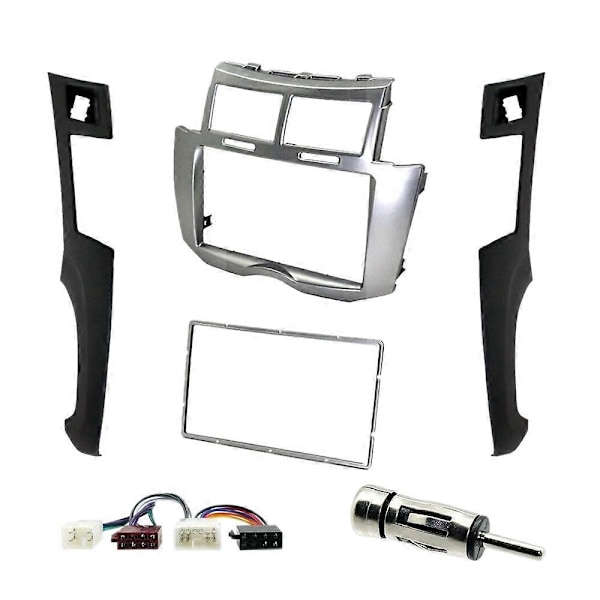 2 Din Bilstereo Ram Trim Kit för Instrumentbrädan för Yaris Vitz Platz 2005-2011 DVD-spelare Installation