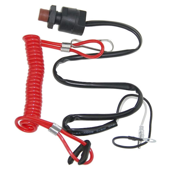 Udenbordsmotor Afbryderskift, Til Tohatsu Tether Nødstop Afbryderskift Sikkerhedstether Lanyard Protec