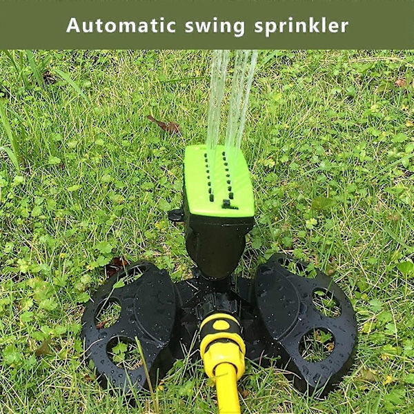 Vannspreder for plen, automatisk svingbar sprinkler med oppgradering til 16 utløp, multifunksjonell plen sprinkler for hagevanning, plenpleie, tak