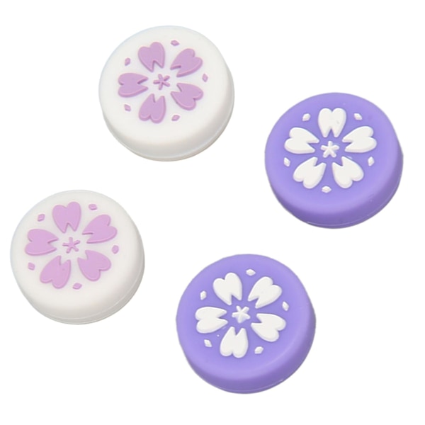 4 stk. Thumb Grip Caps til Switch Blød silikone Forebyg Slip Udskiftning Joystick Caps Thumb Stick Caps til Switch Lite Lilla