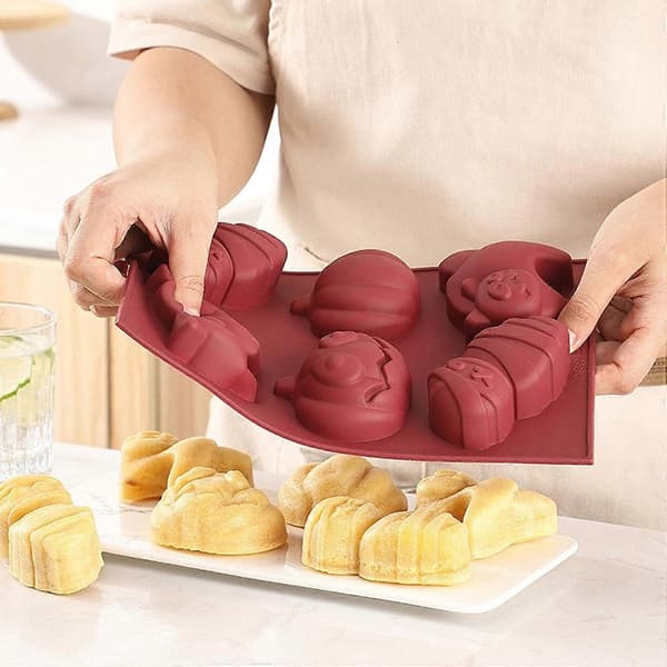 Halloween Resinformar - Tvålform Silikon, Godis Kakformar, 3D Chokladljus M