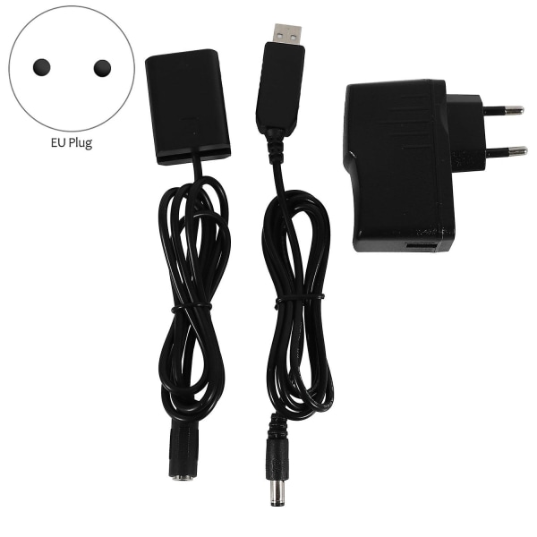 Dummybatteri NP-FW50 + 5V 3A USB-strömadapterkabel med nätadapter för ersättning av AC-PW20 för N