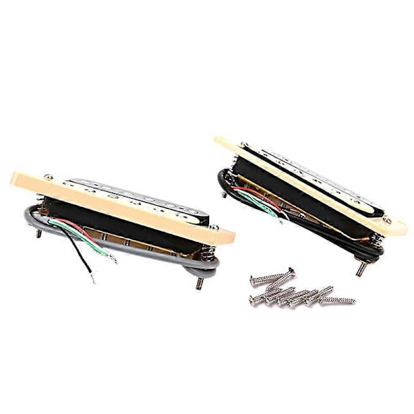 Gitarr Humbuckers Pickups Tvåfärgade Dubbla Spolar Humbucker Bro Pickups för Elektrisk Gitarr
