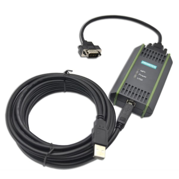 AMSAMOTION USB-programmeringskabel for Siemens S7-200/300/400 PLS RS485 Profibus MPI PPI-kommunikasjon Bytt ut 6ES7972-0CB20-0XA0