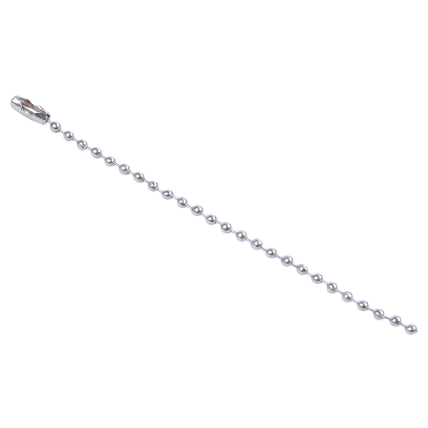 uxcell rustfritt stål 10 cm Lengde 2,4 mm Kulekjede med perler 100 stk Sølvtone