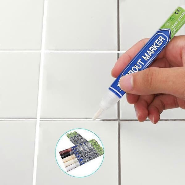 Flis Skjønnhet Styling Penn Baderom Vanntett og Mugg Grout Marker Penn 4ml-QH