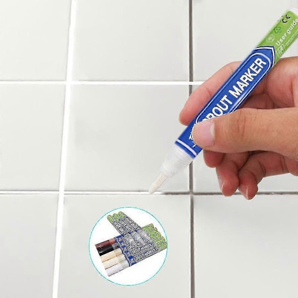 Tile Beauty Styling Pen Badrum Vattentät och Mögel Grout Marker Penna 4ml-QH