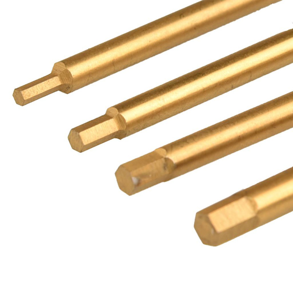 4x Allen-nøkler for sekskant-skrutrekkere H1.5/2/2.5/3.0mm Flat for hodehylse
