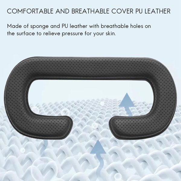 For Cover Pu Leather, skum For Headset Vr Face Pute Cover Bundle, lett å rengjøre Face Foam Replacem